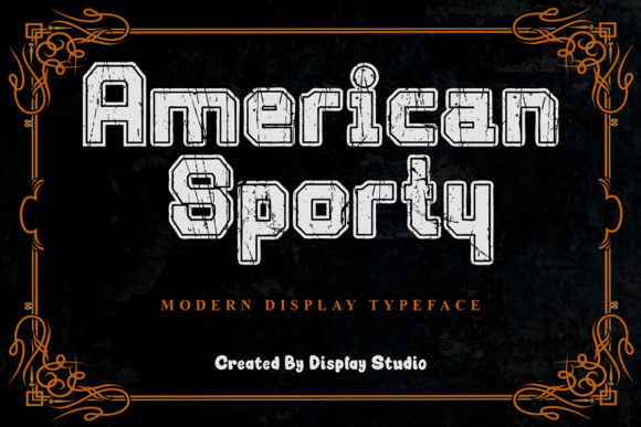American Sporty Font for Bold Vintage Marketing Visuals