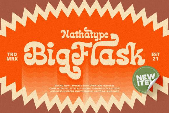 Big Flask Display Font for Makers and Handmade Shops