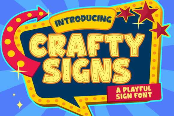 Crafty Signs: A Bold Display Font for Playful Campaign Typography