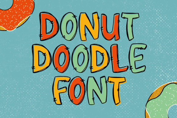 Donut Doodle Font: A Cute Hand-Drawn Font for Creative Products