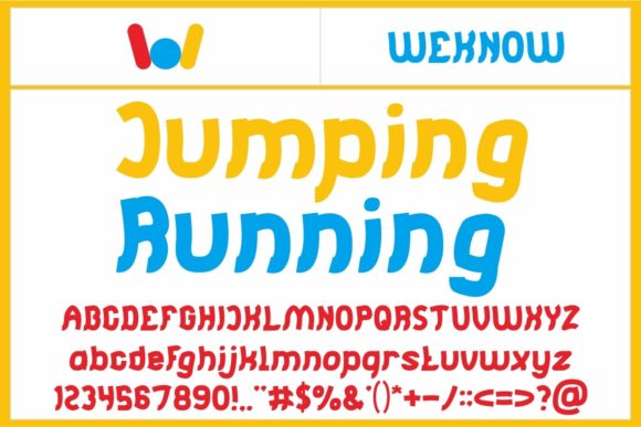 Jumping and Running: A Bold Display Font for Dynamic Designs