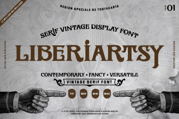 Liberiartsy: A Vintage Display Typeface for Bold Branding