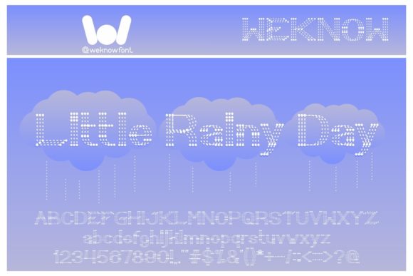 Little Rainy Day: A Dotted Display Font for Crafting and Branding