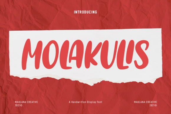 Molakulis: A Casual Display Font for Playful Editorial Design