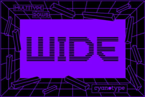 MultiType Rows Wide: The Distorted Pixel Display Font