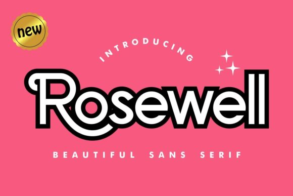 Rosewell: A Whimsical Display Font for Makers and Shops