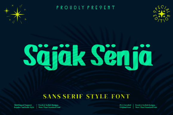 Sajak Senja Display Font for Logo and Luxury Branding