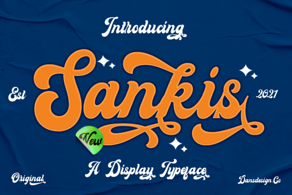 Sankis: A Bold Handwritten Display Font for Retro Branding