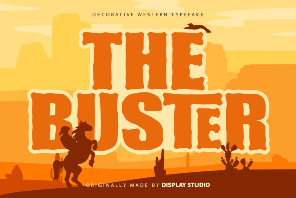 The Buster: A Chunky Western Display Font Full of Playful Character