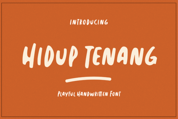 Whimsical Display Font Hidup Tenang for Handmade Creations